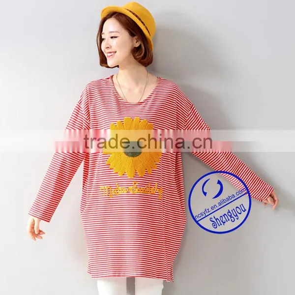 2015 China Supplier Custom Women Long Line Shirt Wholesale photo-2