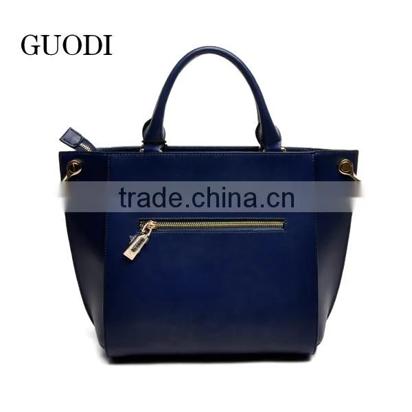 2016 Elegant Fashion Leather Handbags With Outside Pockets for Women photo-4