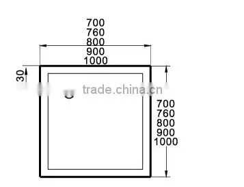 North America and AUS Market UPC/cUPC Certified 800x800 Acrylic Shower Tray, Square Acrylic Shower Base, Tray photo-3