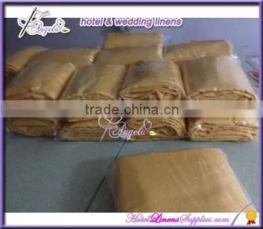 Dia-320cm Gold Poly Damask Round Tablecloths for Table Decorations in Banquets, Events photo-2