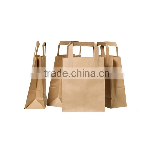 Custom Printed Natural Brown Kraft Paper Shopping Bag With Handle photo-4