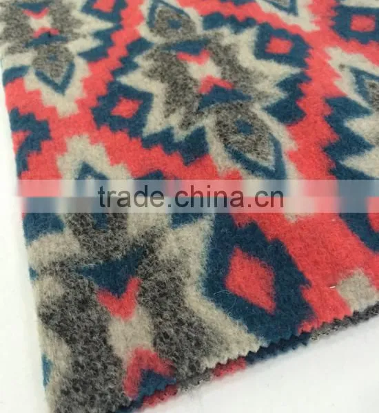 Wool Acrylic Blend Jacquard Knitting Fabric for Women Overcoat photo-3
