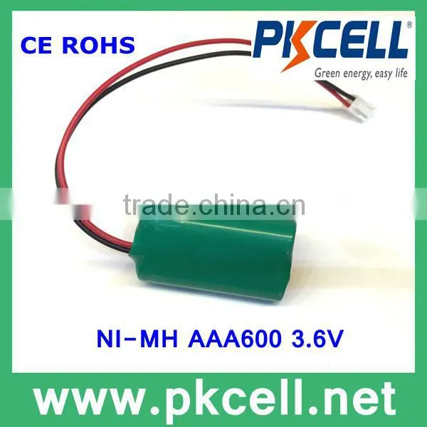 High Capacity, Good Quality 3.6V AAA600mAh NiMH Battery Pack for Electronic Toys
