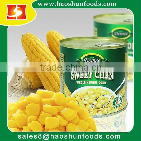 Yellow Corn Canned Sweet Corn Cream Style Health Food