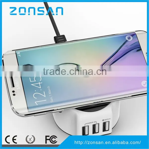 Amazon Hot Selling 3 in 1 Multifunctional QC 2.0 USB Charger Wireless Charger photo-6