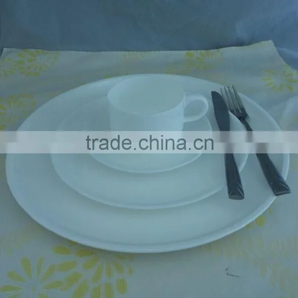 Round Shape Dinner Set 12.5"/9" Plate With 250ml Cup and Saucer White Color Ceramic Bone China Dinner Set photo-2