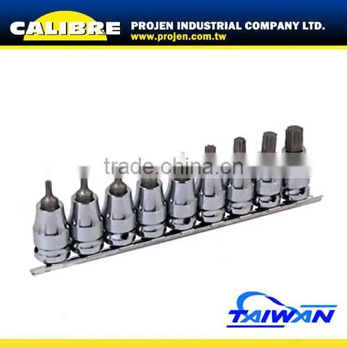 CALIBRE Auto Repair Tool T20-T60 9pc 1/2"Dr Star Bit Set photo-2