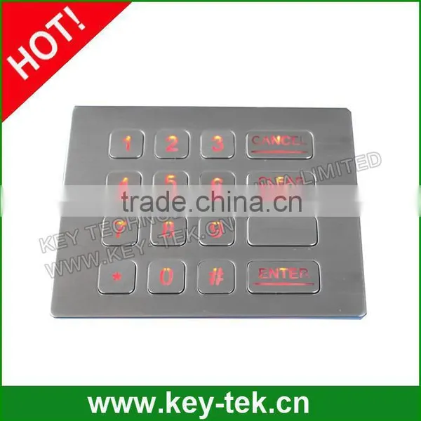 Industrial Vandal Proof With Backlight Numeric Keypad photo-5