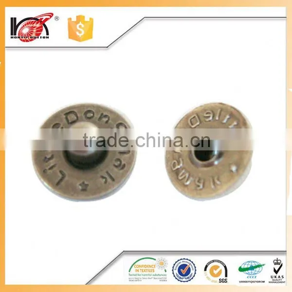 Open Top Shank Button Rivet Buttons for Shoes Clutch Facing and Rivets Clothes Accessories