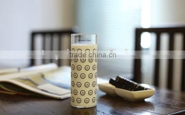 Round Thin Glass Juice Cup Clear Tea Coffee Cup photo-3