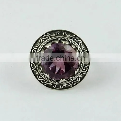 Love Vine !! Amethyst 925 Sterling Silver Ring, Handmade Silver Jewelry, Indian Silver Jewelry Supplier photo-2