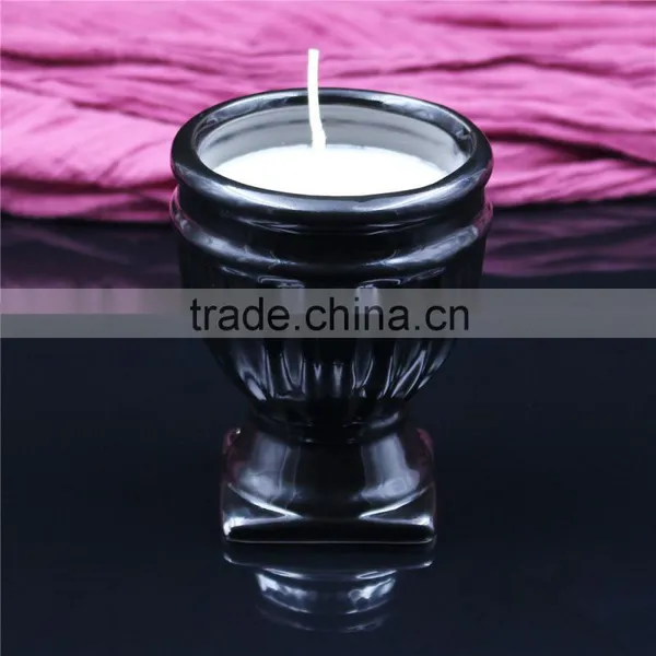 Christmas Home Decortaion Black Ceramic Soy Wax Scented Candle photo-2