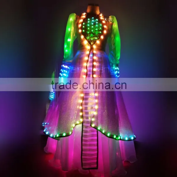 Dmx Girls Party Dresses, LED Girl Party Wear Western Dress photo-3
