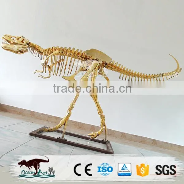 Hot Sale Gold Metal Dinosaur Skeleton