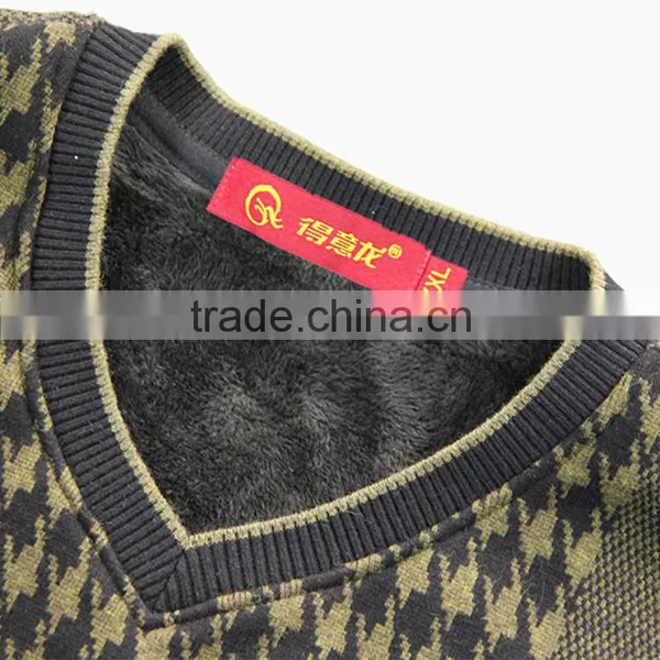 Combed Cotton Lycra Heated Thermal Underwear Men Thick Long Sleeve Long John V-neck Thermal Clothing Set Simple Design photo-2