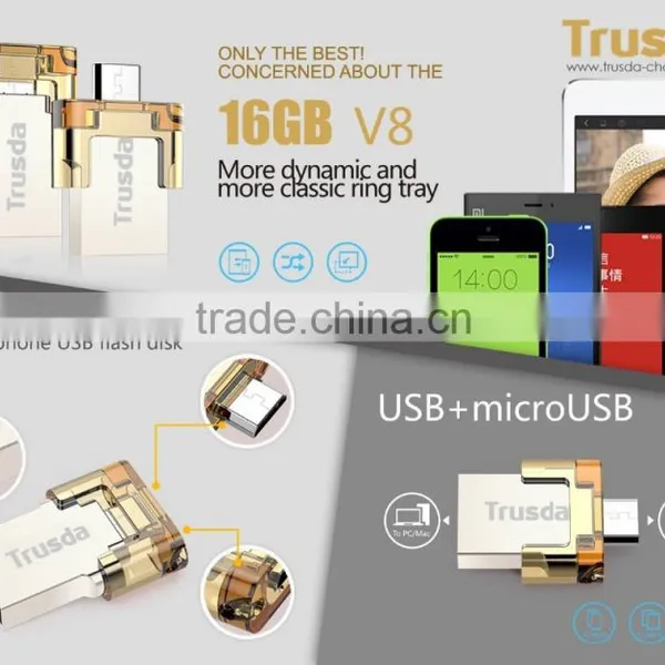 Dual USB Otg Usb Flash Drive Smartphone USB Flash Drive Eaget Brand Manufacturer photo-3