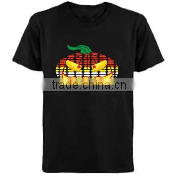 Halloween el Animated T-shirt With 4pcs AAA Battery Inverter