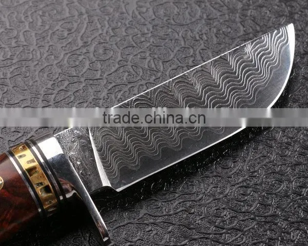 OEM Damascus Blade Handmade Small Hunting Knife photo-2
