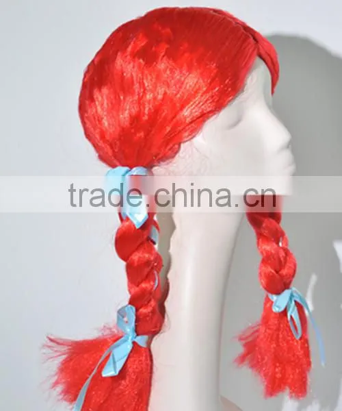 Cartoon Red Dreadloks With Two Ponytials Wig N358 photo-2