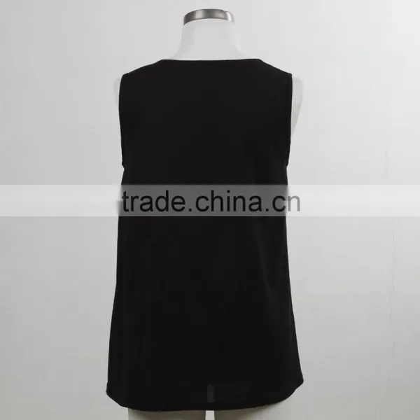 F5S15169 Fashion Black Tank Top for Women Manufacturer photo-3