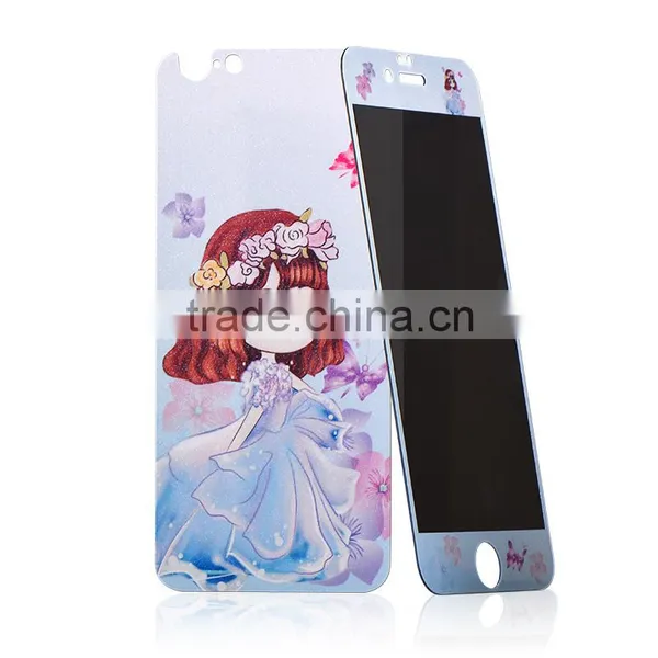 Silk-printing Colorful Screen Protector OEM Welcome Factory Top Sales Privacy Glass Screen Protector