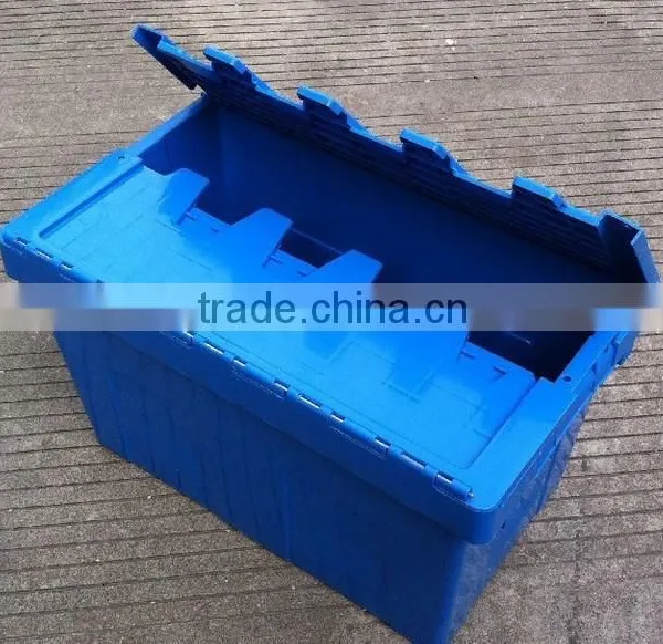 60L/62L Sale Plastic Turnover Boxes With Cover,Stackable Plastic Logistic Boxes,Plastic Box With Higed Lid photo-2