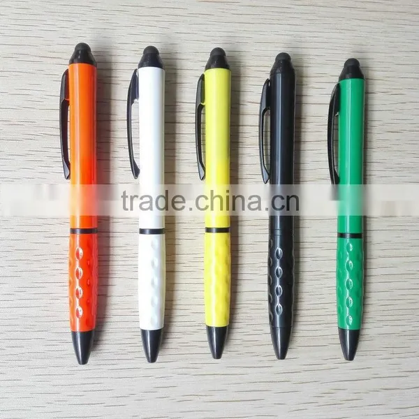Top Consumable Products Solid Color Barrel ,metal Clip Writing Ball Pen and Stylus Pen photo-4
