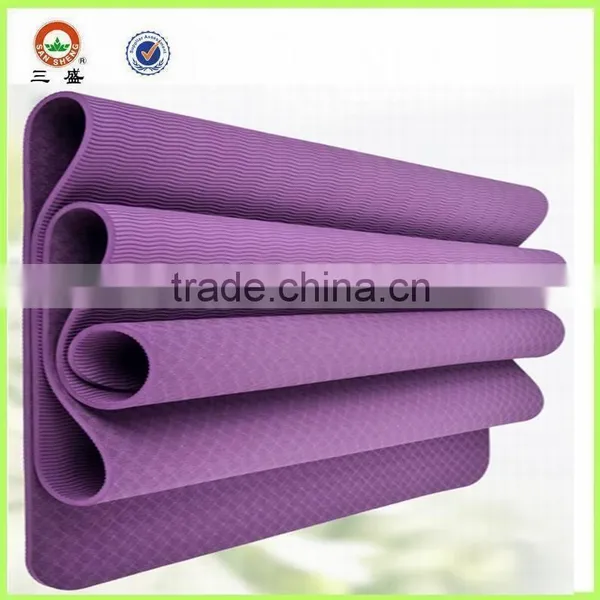 TPE Exercise Yoga Mat With Carry Strap