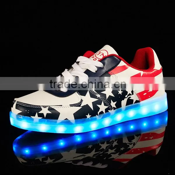 Hot Selling Rechargeable LED Light High Quality Flag Shoes Light Up Shoes photo-4