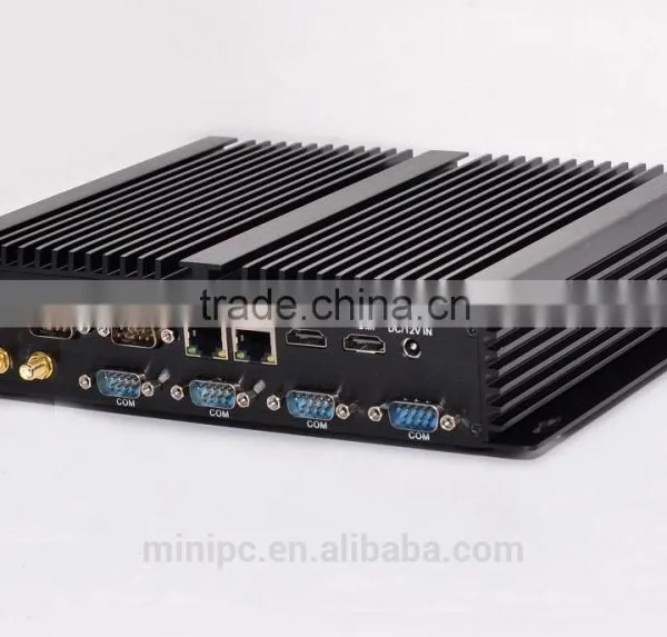 Industrial PC Fanless Design Mini Computer Mini PC Core i3 4010U With 6 RS232 Ports photo-5