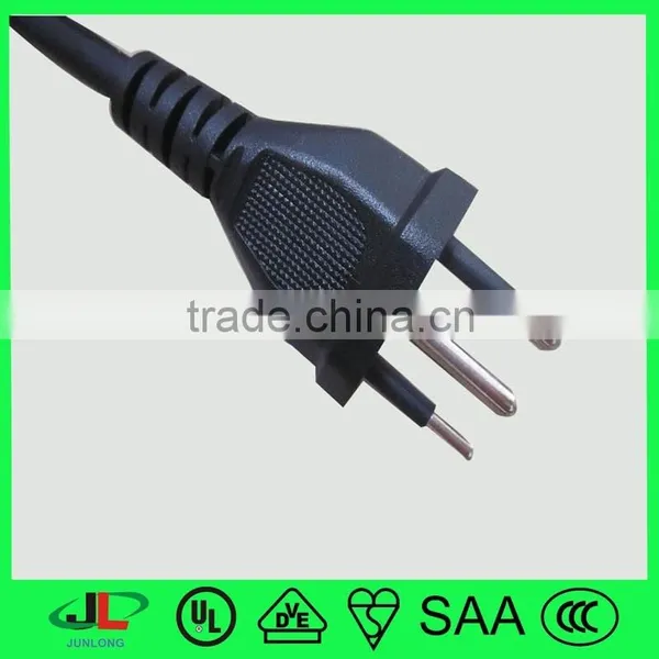 Brazil Standard 3 Pin 4.0mm Diameter per Pin Grounding Plug With High Quality Copper Wire photo-2