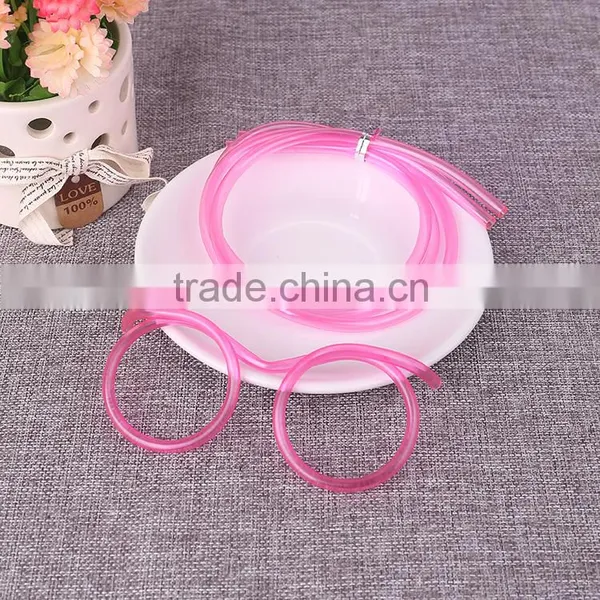 Reusable Party Glasses Straws Food Grade Soft Plastic Silly Drinking Straw photo-2