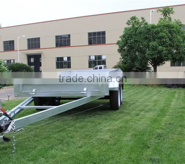High Quality Hot Dipped Galvanized Heavy Duty Tandem Box Trailer With Caged photo-3