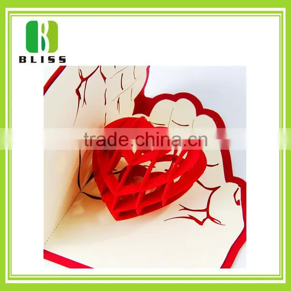 Video Red Custom Die Cut 3d Folding Customized 2.4'' 2.8'' 4.3'' 5'' 7'' 10'' Digital Video Lcd Greeting Card photo-5