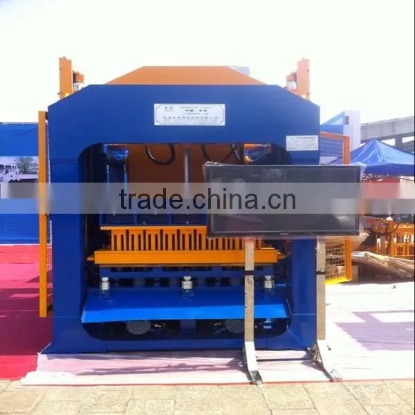 Shandong Block Making Machine/ QT4-15 Large Capacity Interlocking Cement Block Making Machine, PLC Control photo-4