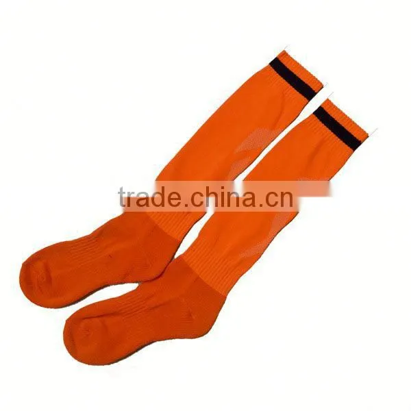 Hot Sale Breathable Plain Striped Soccer Socks photo-3