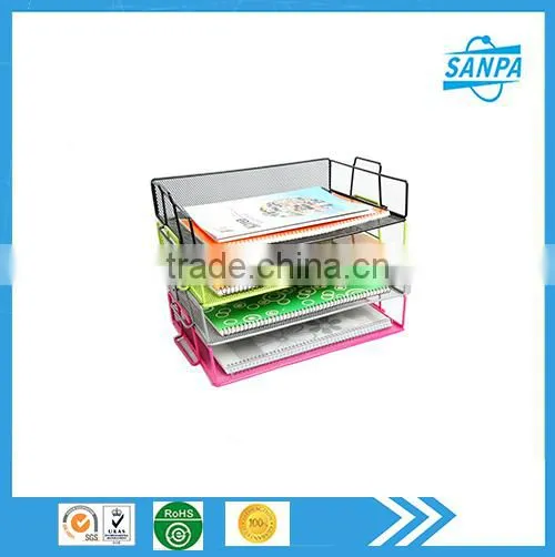 2016 Metal Mesh Stationery Office Document Tray
