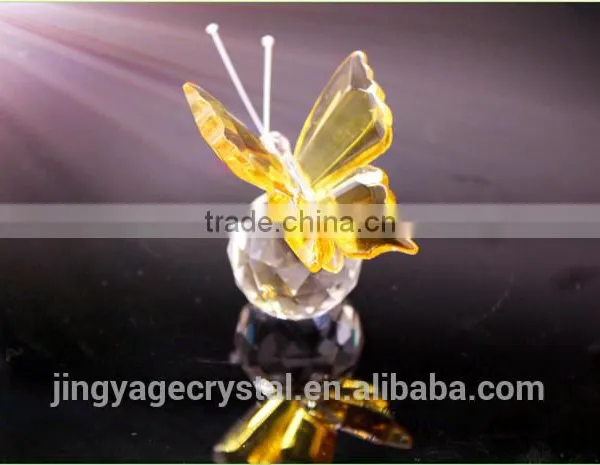 Promotional Fascinating Yellow Crystal Butterfly Model New Promotional Wedding Giveaway Gifts photo-2