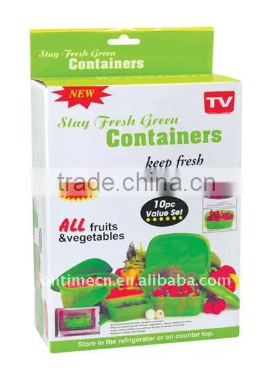 10pc stay fresh green containers,Storage container