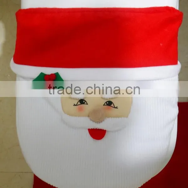 New Best Christmas Santa Toilet Cover Set Lavatory Christmas Decoration photo-3