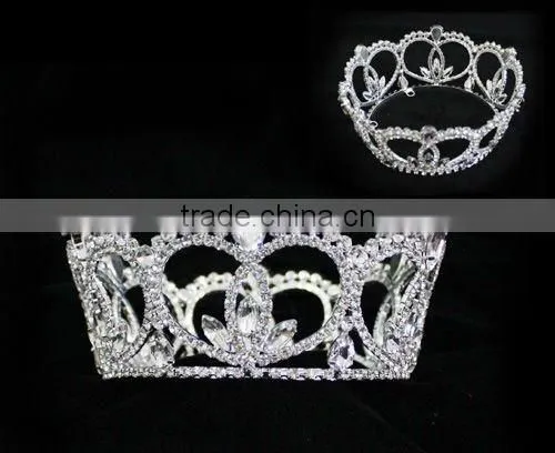 Hot Selling Bridal Jewelry Pageant Rhinestone Big Fashion Crystal Crown photo-2