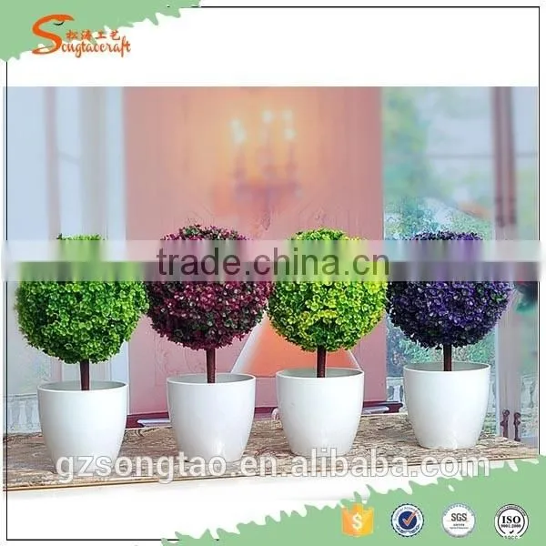 New Design Artificial Potted Topiary Table Decoration Artificial Topiary Mini Artificial Grass Topiary photo-6