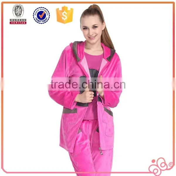 2016 Latest Design Plus Size Fashion Velvet Women Pajamas photo-2