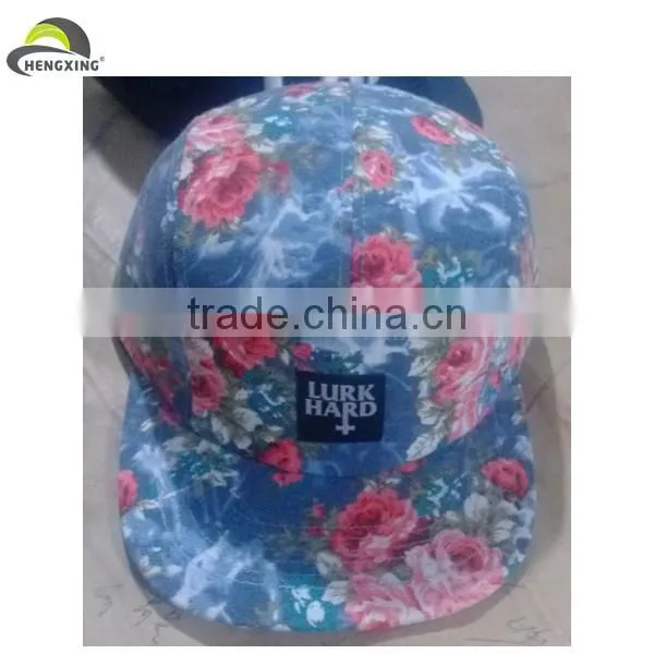 Custom 5 Panel Hats Sewing Pattern,wholesale 5 Panel Hats,floral 5 Panel Hat photo-4