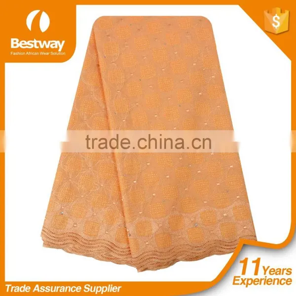 Cheap Price Hign Quality Square Style Cotton Swiss Voile Lace With Stones for Clothes SL0408 photo-3