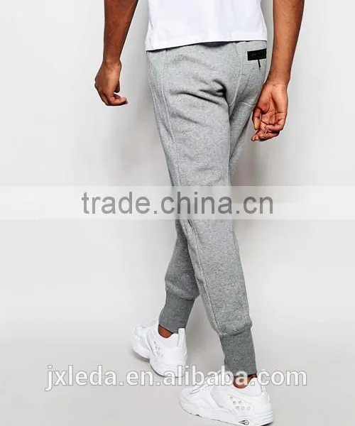 Wholesale Mens Grey Blank Slim Fit Sweat Pants, Jogger Trousers/joggers Custom photo-2