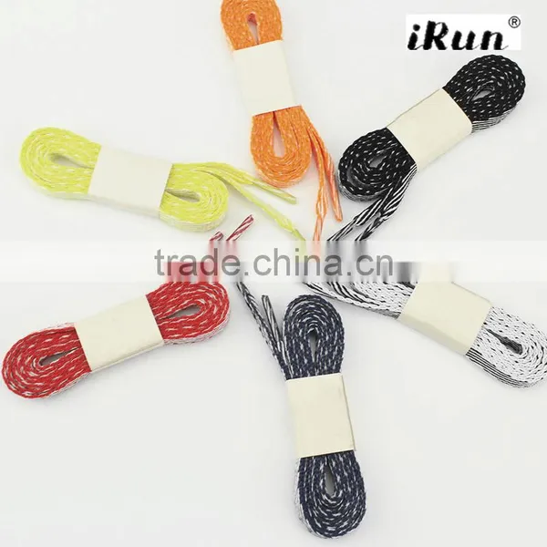 2016 New Twill Pattern Flat Shoelaces With Customized 2mm Thick 8mm Width~Double Colors Shoelaces For Running~Accept Custom photo-2