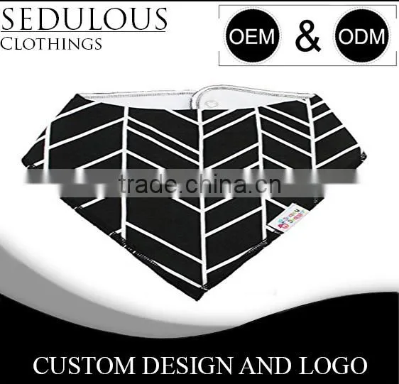 Wholesale High Quality Custom Absorbent Printed Soft 100% Organic Cotton Infant Triangle Drool Bandana Baby Bibs photo-3