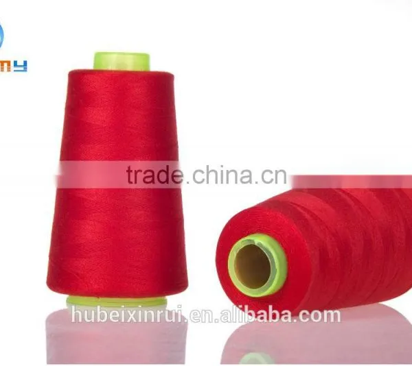 Dyed Fishing Weaving Polyester Spun Yarn 20s2 40s/2 5000yards