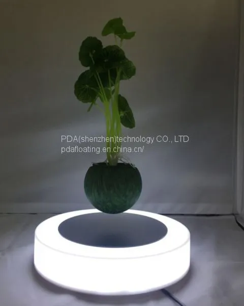New Led Light Magnetic Levitron Floating Flying Air Plant Trees Pots photo-2